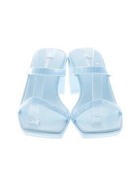 Jeffrey Campbell Jamm Jelly High Heel Slide Sandals Size 8 Cool Baby Pastel Blue